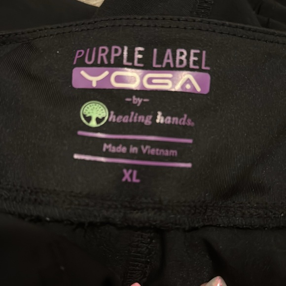 PURPLE LABEL YOGA BY HEALING HANDS SET BLACK Size: XL & 2X - Picture 6 of 7